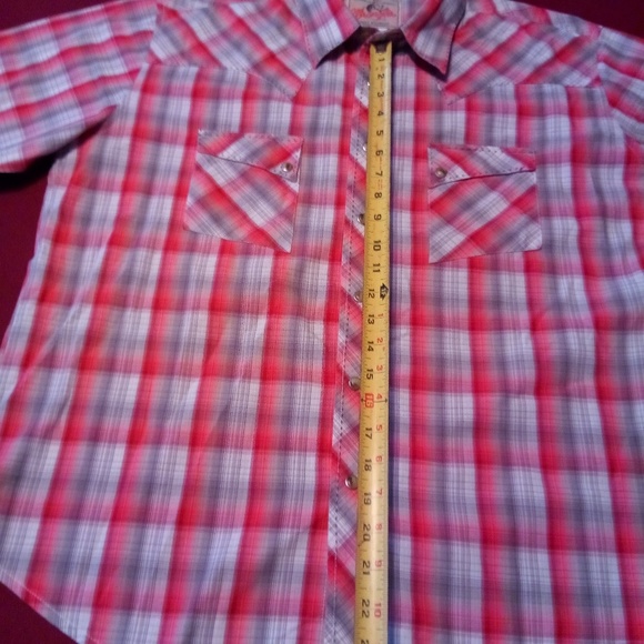 Wrangler Western Pearl Snap • Short Sleeve Men's M - Picture 2 of 4